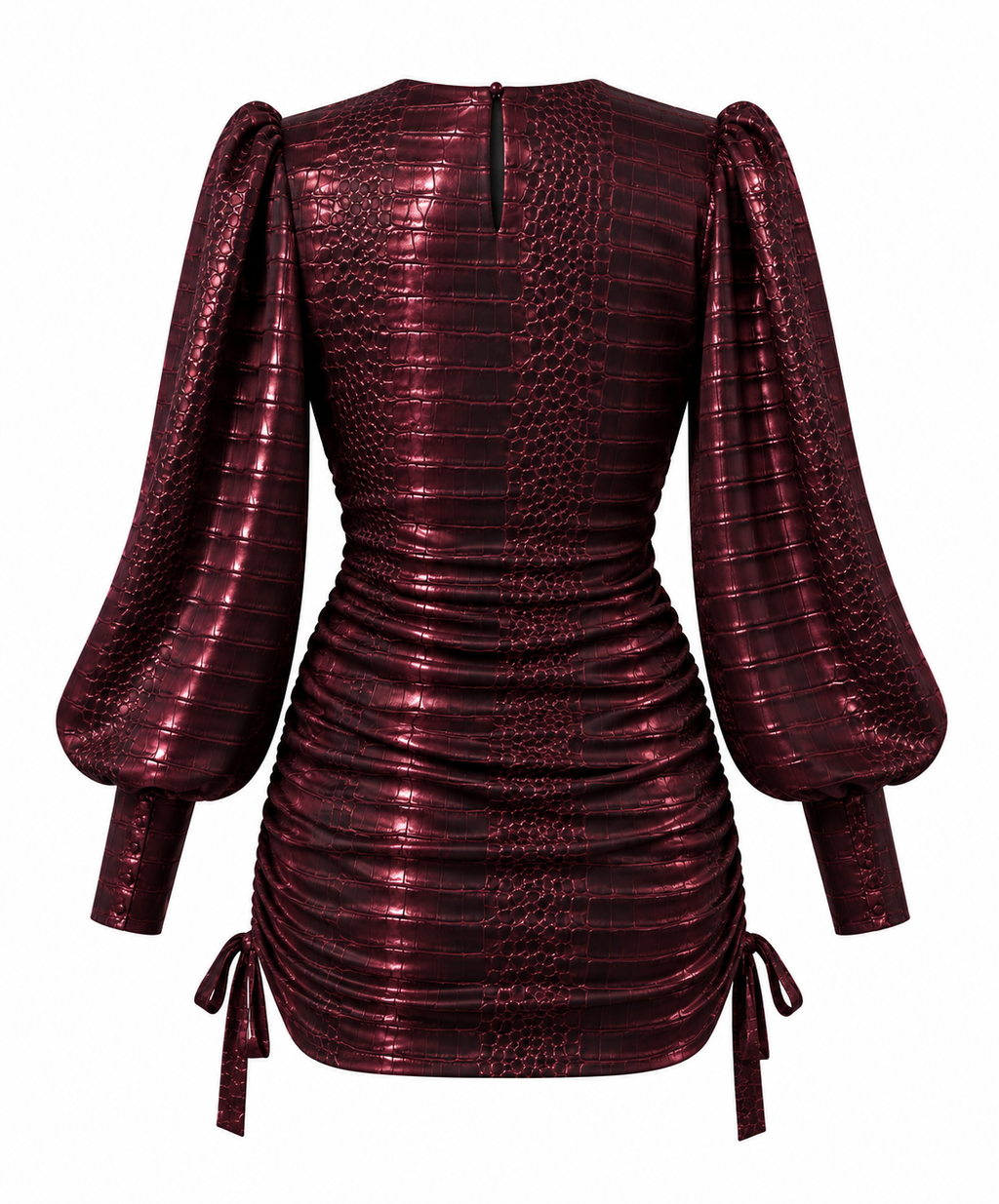 SCARLET CROCO DRESS