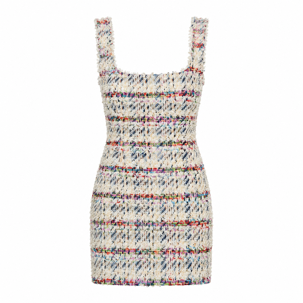 COCO CREAM TWEED DRESS