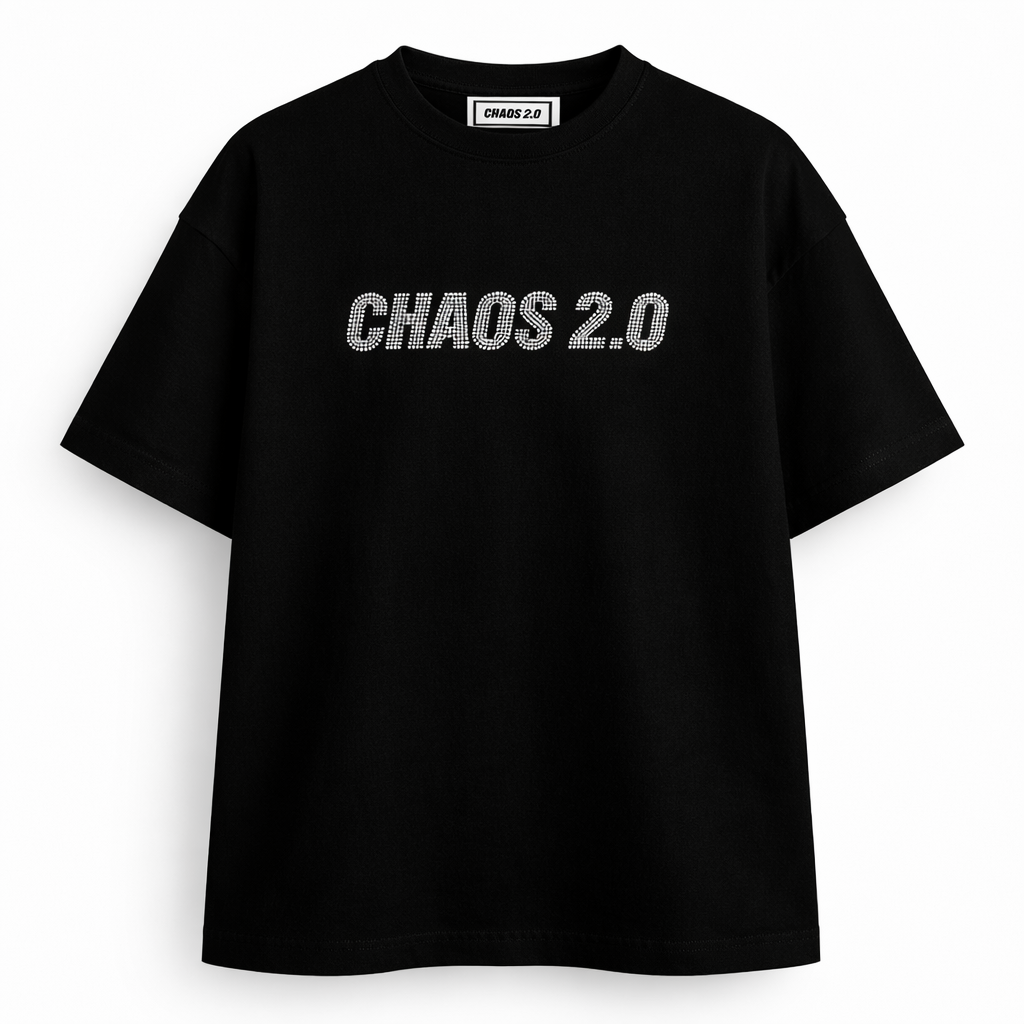T-SHIRT Z KRYSZTAŁAMI LIV CRYSTAL BLACK