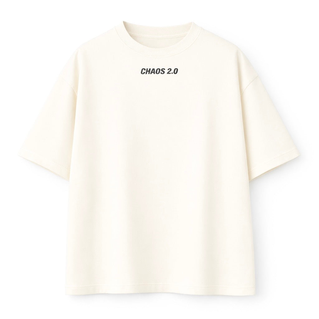 T-SHIRT Z HAFTEM LIV ECRU UNISEX