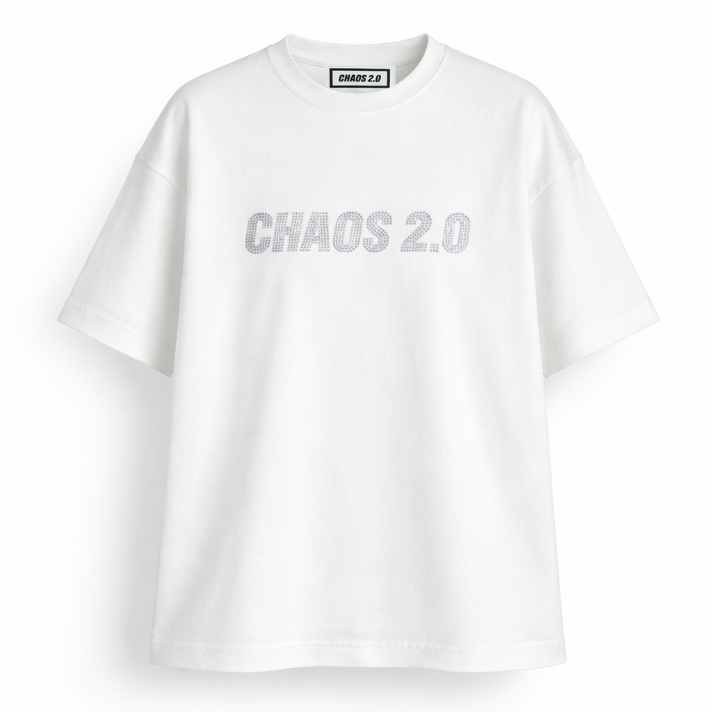 T-SHIRT Z KRYSZTAŁAMI LIV CRYSTAL ECRU