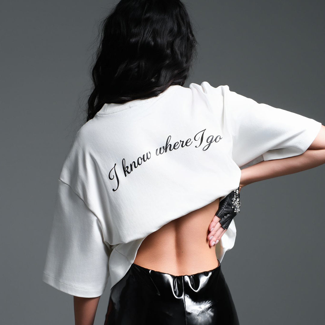 T-SHIRT Z HAFTEM LIV ECRU UNISEX